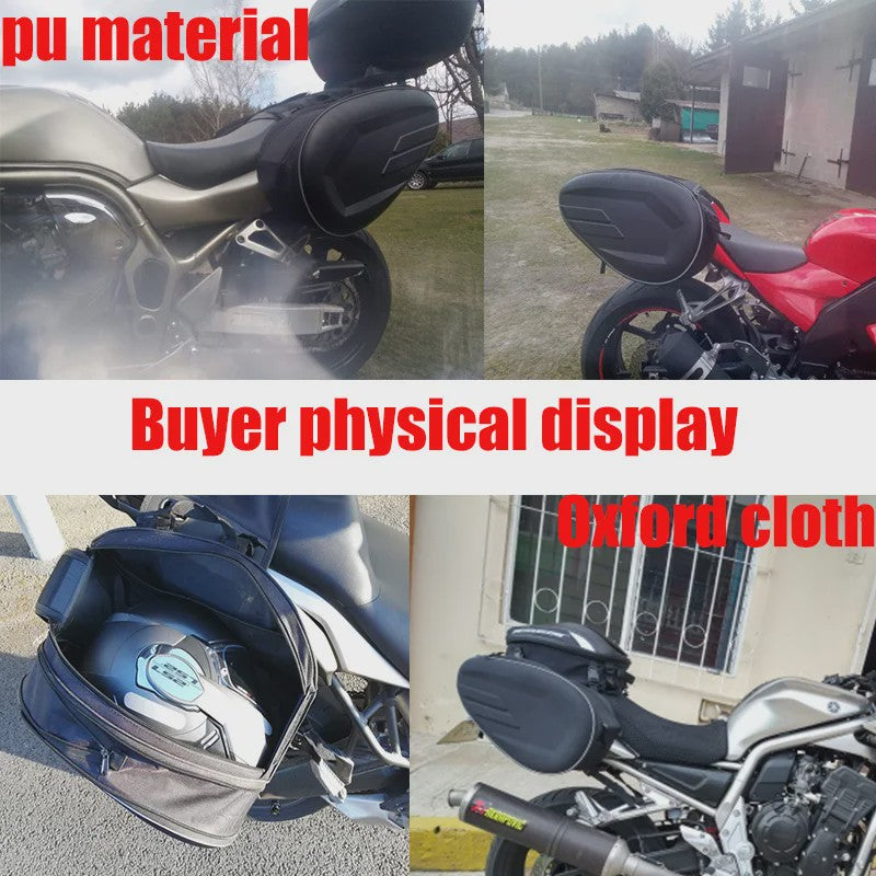 Motor Zijkoffers Set - Waterdicht & Uitbreidbaar - Inclusief Regenhoes