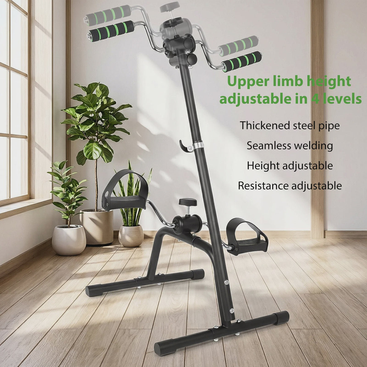 Compacte Hometrainer Fiets voor Benen en Armen - Verstelbare Weerstand - Ideaal voor Senioren en Zittend Gebruik