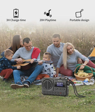 MLOVE BV800 Draagbare Bluetooth Speaker met FM Radio, LCD Scherm, AUX, USB & TF Kaart