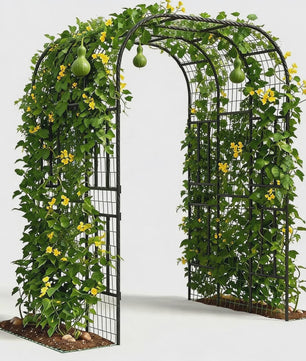 Extra Hoge Metalen Tuinboog Klimrek 2.2m - Stevig Stalen Klimrek voor Klimplanten, Rozen, Groenten & Decoratie