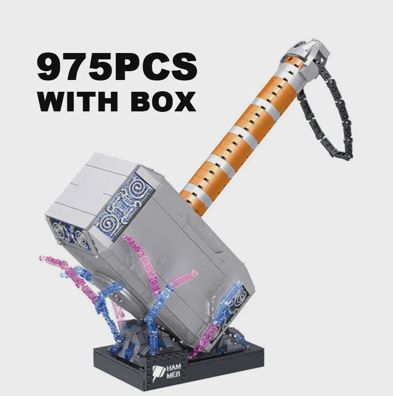 975-delige Thor Hamer Bouwset: Creatief Model Bouwstenen Speelgoed voor Jongens en Volwassenen