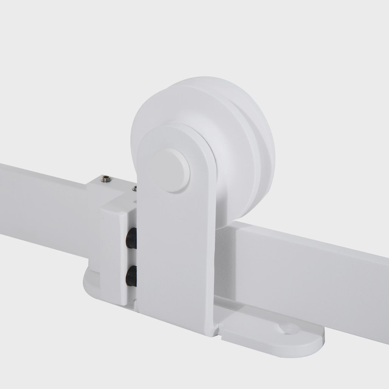 HOMCOM Schuifdeur Set - Zwart Carbon Staal - 183 cm Rail