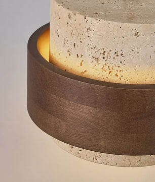Moderne LED Hanglamp Hout & Natuursteen - Verstelbaar - Sfeervol voor Eetkamer & Slaapkamer