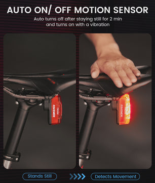 RAVEMEN TR250 Fiets Achterlicht - Oplaadbaar, 250 Lumen, Remlicht Sensor & IPX6 Waterdicht