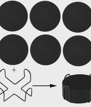 Siliconen Onderzetters Set met Houder - Anti-slip & Hittebestendig