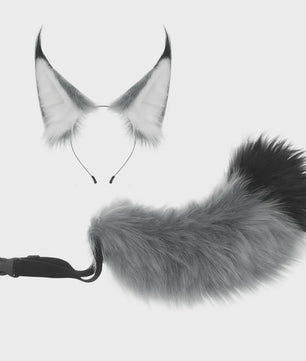 Luxe Lynx Oor Hoofdband & Staart Set - Cosplay & Fursuit Accessoires