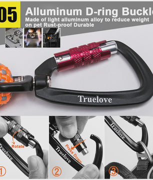 TrueLove Nylon Hondentuig met Reflecterende Haak en Neopreen Handvat