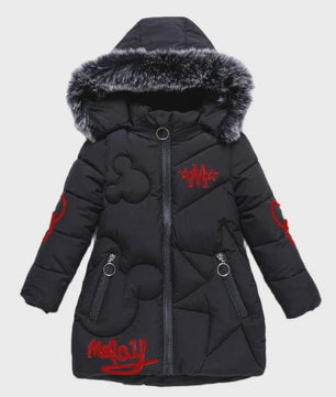 Warme Winterjas Meisjes met Capuchon - Dik & Waterdicht - 3-12 Jaar