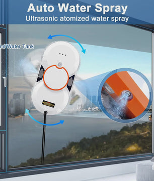 Automatische Ramenwasser Robot - Sterke Zuigkracht, Afstandsbediening & Waterreservoir