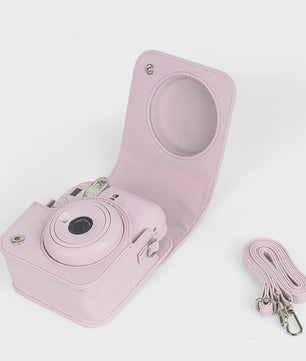 PU Lederen Beschermhoes met Schouderband voor Fujifilm Instax Mini 12 Camera