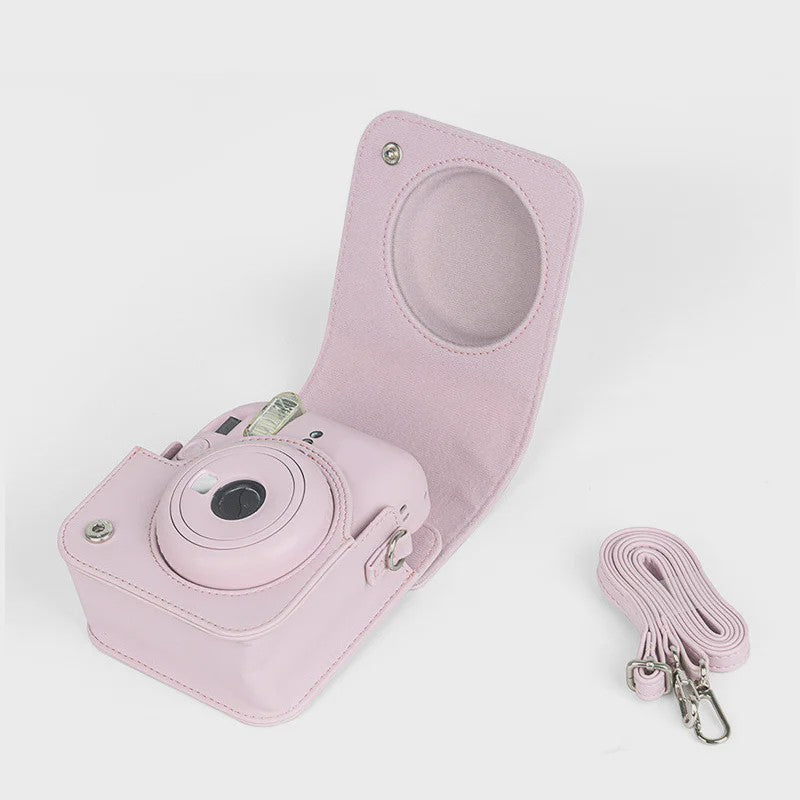 PU Lederen Beschermhoes met Schouderband voor Fujifilm Instax Mini 12 Camera