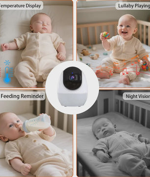 7-inch Babyfoon met Camera: Pan-Tilt-Zoom, Tweeweg Audio, Nachtzicht & Lullabies