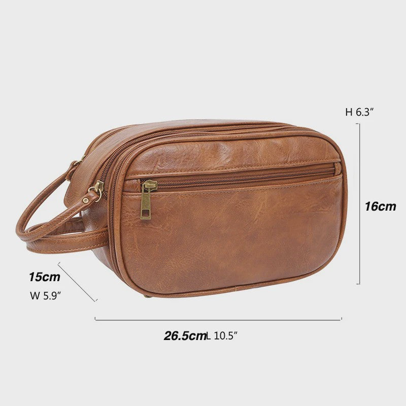 Waterdichte Reis Toilettas Heren - Ruime Wash Bag met Make-up Organizer en Nat/Droog Vak