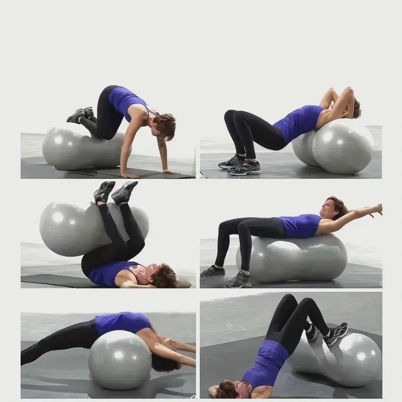Anti-Burst Pinda Yogabal 90x45cm - Complete Fitness Set met Pomp