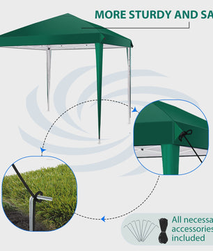 Pop-up Gazebo Tent 3x3M - UV & Regenbestendig, Verstelbare Hoogte, Inclusief Draagtas
