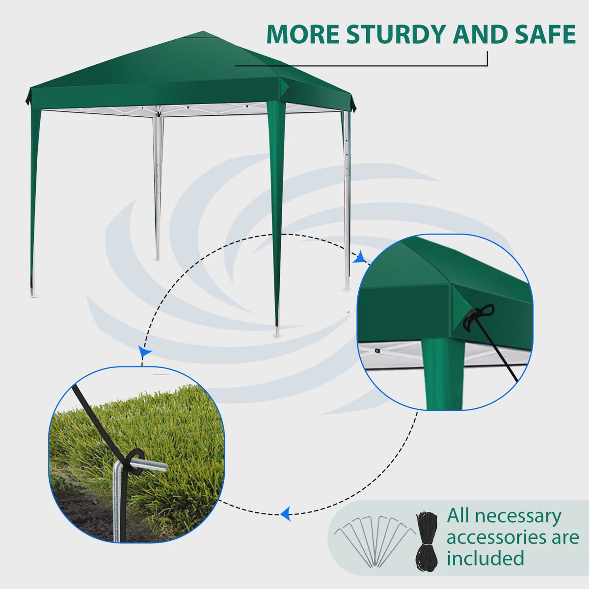 Pop-up Gazebo Tent 3x3M - UV & Regenbestendig, Verstelbare Hoogte, Inclusief Draagtas