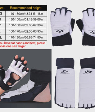Karate & Taekwondo Handschoenen en Voetbeschermers Set - Half Vinger & Flexibel