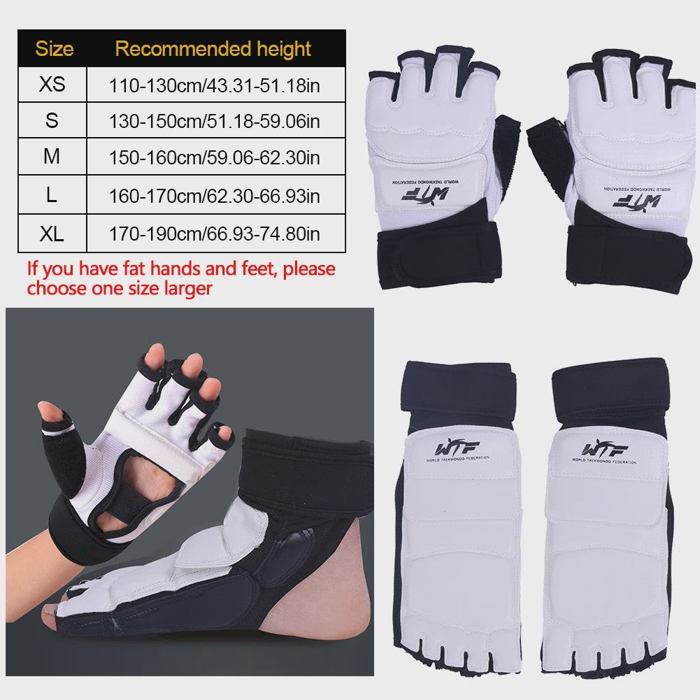 Karate & Taekwondo Handschoenen en Voetbeschermers Set - Half Vinger & Flexibel