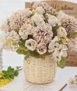 Kunstboeket Bloemcombinatie - Decoratie voor Huis, Bruiloft & Fotografie