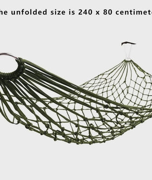 Draagbare Nylon Touw Hangmat - Ademende Mesh Schommelstoel voor Buiten & Binnen