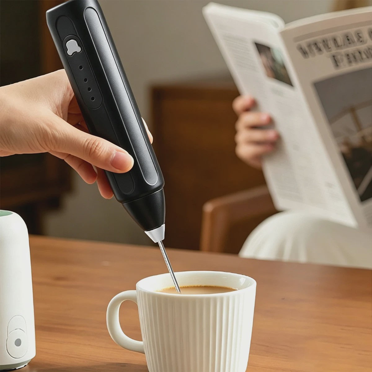 Elektrische Melkopschuimer met 3 Snelheden - USB Oplaadbaar Handheld Klopper