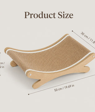 Houten Kattenkrabmeubel met Sisal Hangmat - Rust en Krabplezier