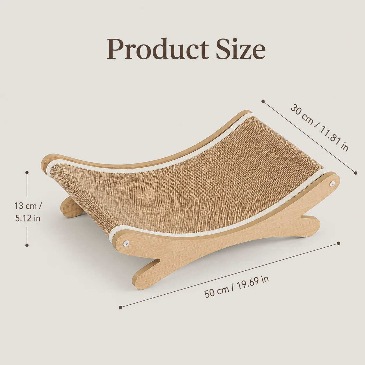 Houten Kattenkrabmeubel met Sisal Hangmat - Rust en Krabplezier