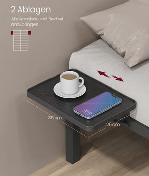 Stalen Bedframe met Nachtkastjes en Opbergruimte - Dubbel Bed