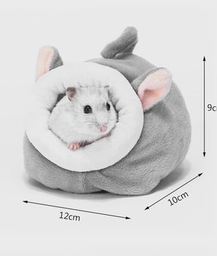 Warm Hamsterhuisje & Cavia Nestje - Zacht Pluche Bedje voor Kleine Huisdieren
