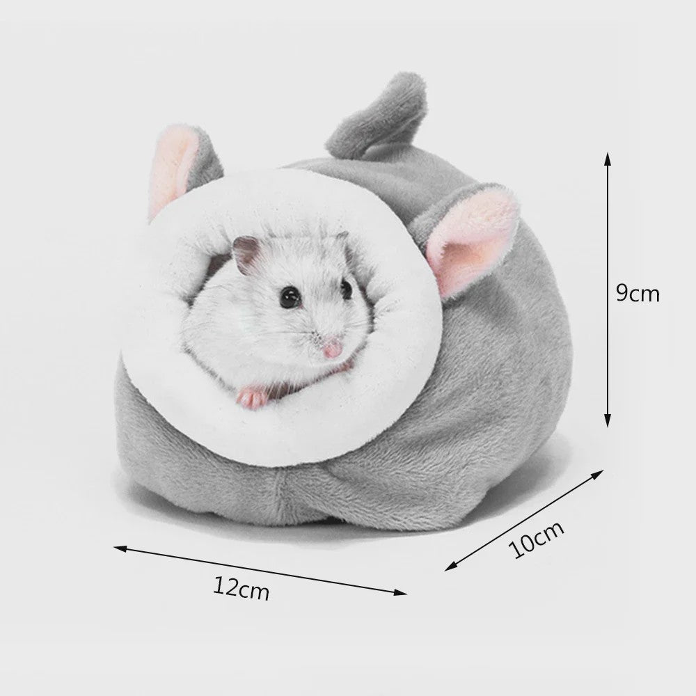 Warm Hamsterhuisje & Cavia Nestje - Zacht Pluche Bedje voor Kleine Huisdieren