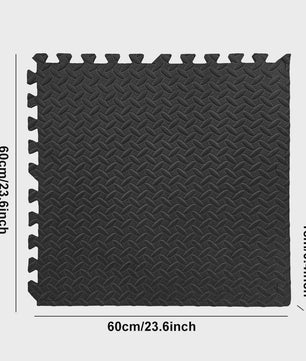 12-delige Puzzel Fitnessmatten Set - Antislip EVA Interlocking Vloertegels voor Thuisgym, Yoga & Sport