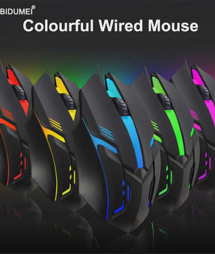 Gaming Muis met 5000 DPI, Kleurrijke LED Verlichting en Ergonomisch Design - Bedraad