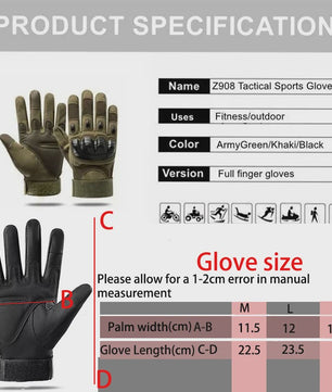 Tactische Volledige Vinger Handschoenen - Outdoor, Sport, Motor, Fitness