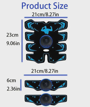 EMS Spierstimulator: Draadloze Trainer voor Buik en Armen met USB Opladen
