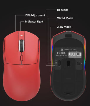 AJAZZ AJ139 V2 MC Ergonomische Gaming Muis - Lichtgewicht, Hoge Nauwkeurigheid & Tri-Mode Connectiviteit
