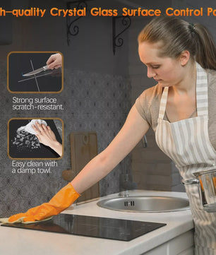 KICHPOWER 30cm Inductie Kookplaat met 2 Zones, Timer & Touch Control (3300W)