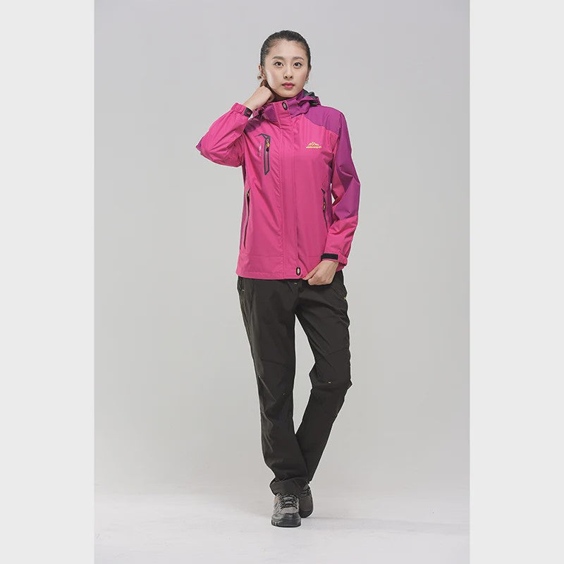 Dames Waterdichte Outdoor Jas - Winddicht & Ademend voor Wandelen, Kamperen & Reizen