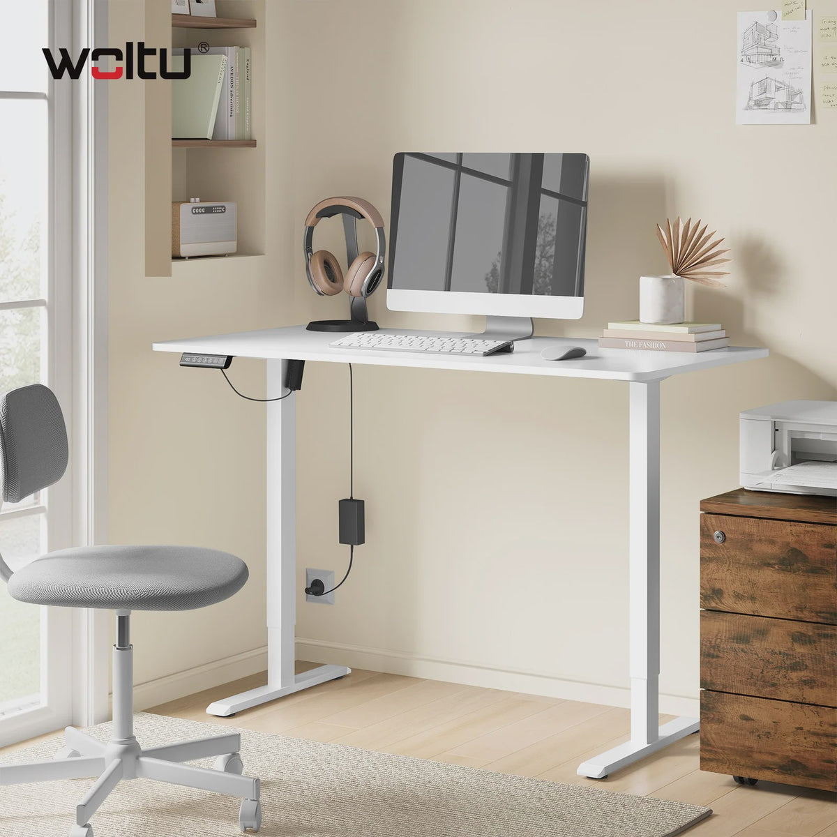 Elektrisch Verstelbaar Bureau Frame met Geheugenfunctie en USB-poort - Sta-bureau