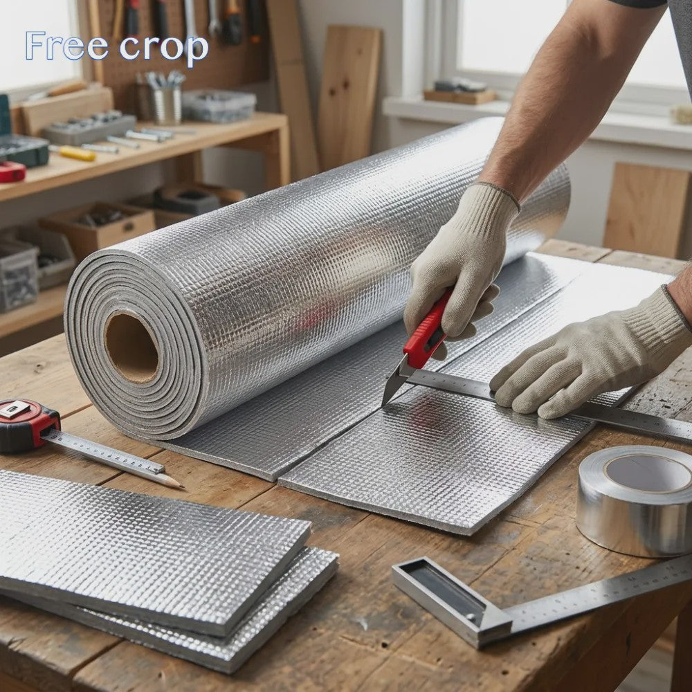 Dubbelzijdig Reflecterend Aluminium Folie Isolatiemateriaal - 6/9mm dik, 50x200cm - Voor Ramen, RVs, Garagedeuren & Meer