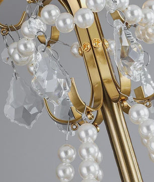 Moderne Koperen Plafondlamp met Schelp Glas en LED - Stijlvolle Hanglamp voor Woonkamer, Eetkamer & Slaapkamer