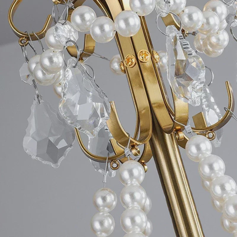 Moderne Koperen Plafondlamp met Schelp Glas en LED - Stijlvolle Hanglamp voor Woonkamer, Eetkamer & Slaapkamer