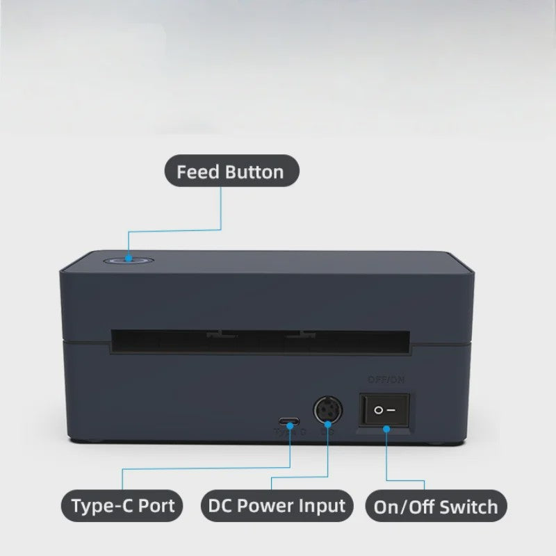 Draagbare Thermische Labelprinter - Geen Inkt Nodig, Bluetooth & USB, Hoge Snelheid voor Kleine Bedrijven