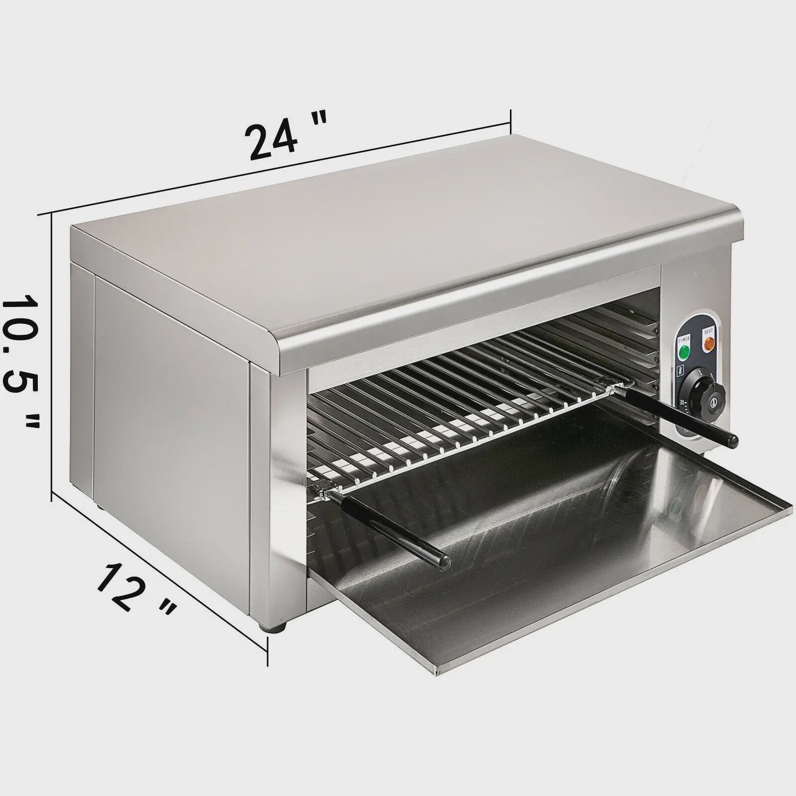 Elektrische Salamander Broiler - RVS - Verstelbaar Rooster - Professionele Keukenapparatuur