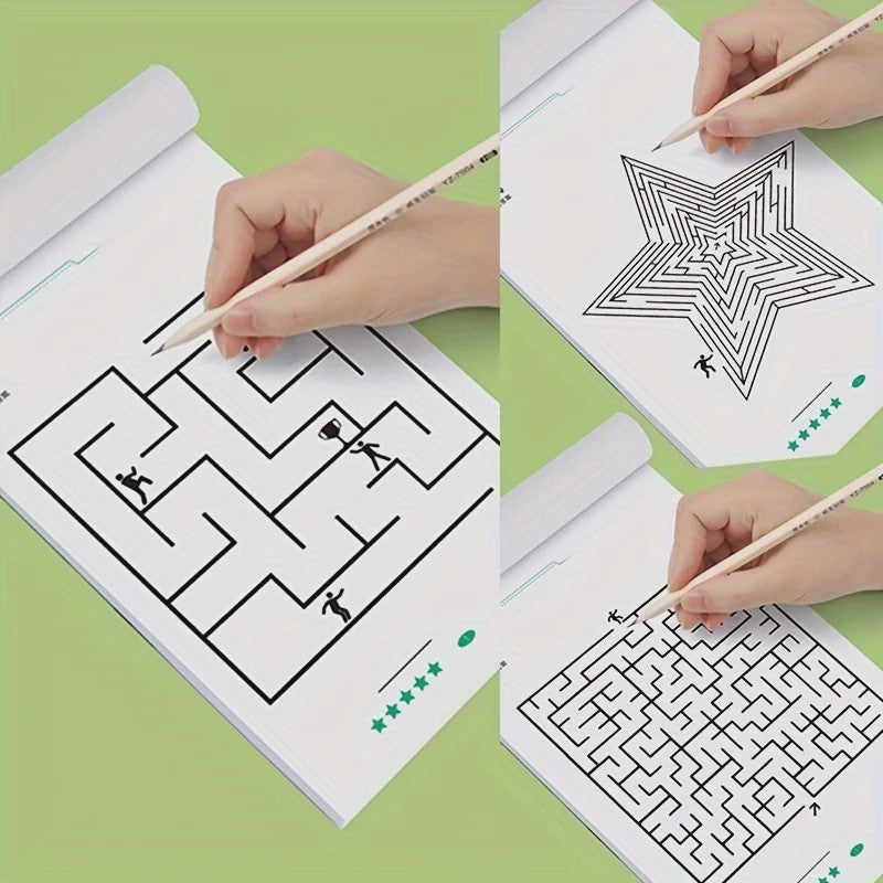 Puzzelboek Doolhoven: Verbeter Concentratie en Denkvermogen voor Jong en Oud