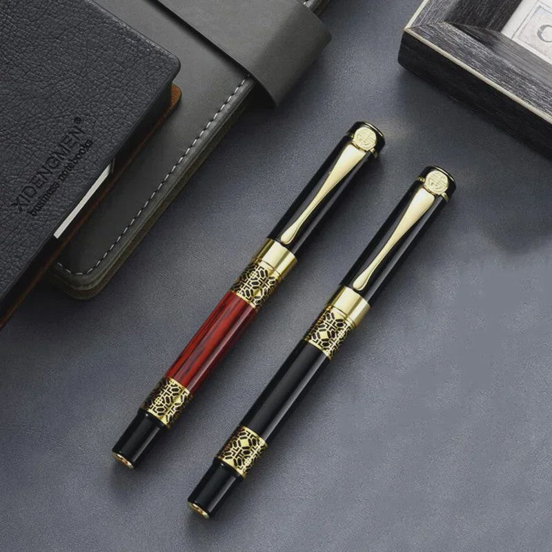 Luxe Metalen Vulpen met F-punt - Klassiek Design voor Zakelijk Schrijven