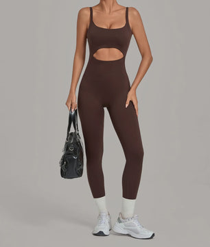 Dames Sport Jumpsuit met Cut-out en Backless Design - Perfect voor Yoga, Fitness & Running