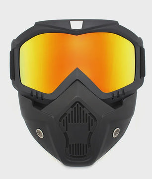 Motorcross Motorhelm Vizier Masker met Goggles - Winddicht, Ademend en Verstelbaar