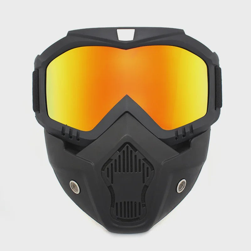 Motorcross Motorhelm Vizier Masker met Goggles - Winddicht, Ademend en Verstelbaar