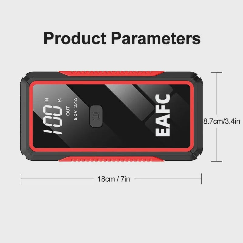 Krachtige 12V Auto Jump Starter & Powerbank - Start Benzine & Diesel Motoren
