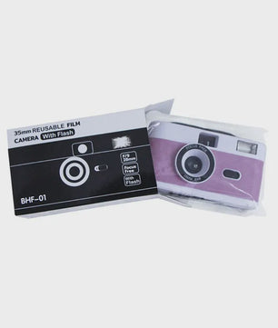 Retro 35mm Filmcamera met Ingebouwde Flits - Herbruikbaar en Stijlvol